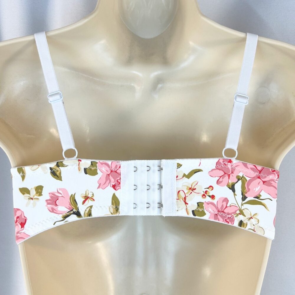 VS Bombshell Inspired Adds 2 Cups Ultimate Pushup Bra 36C White Floral - Picture 5 of 5